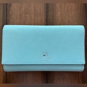 kate spade Light Blue Trifold Wallet